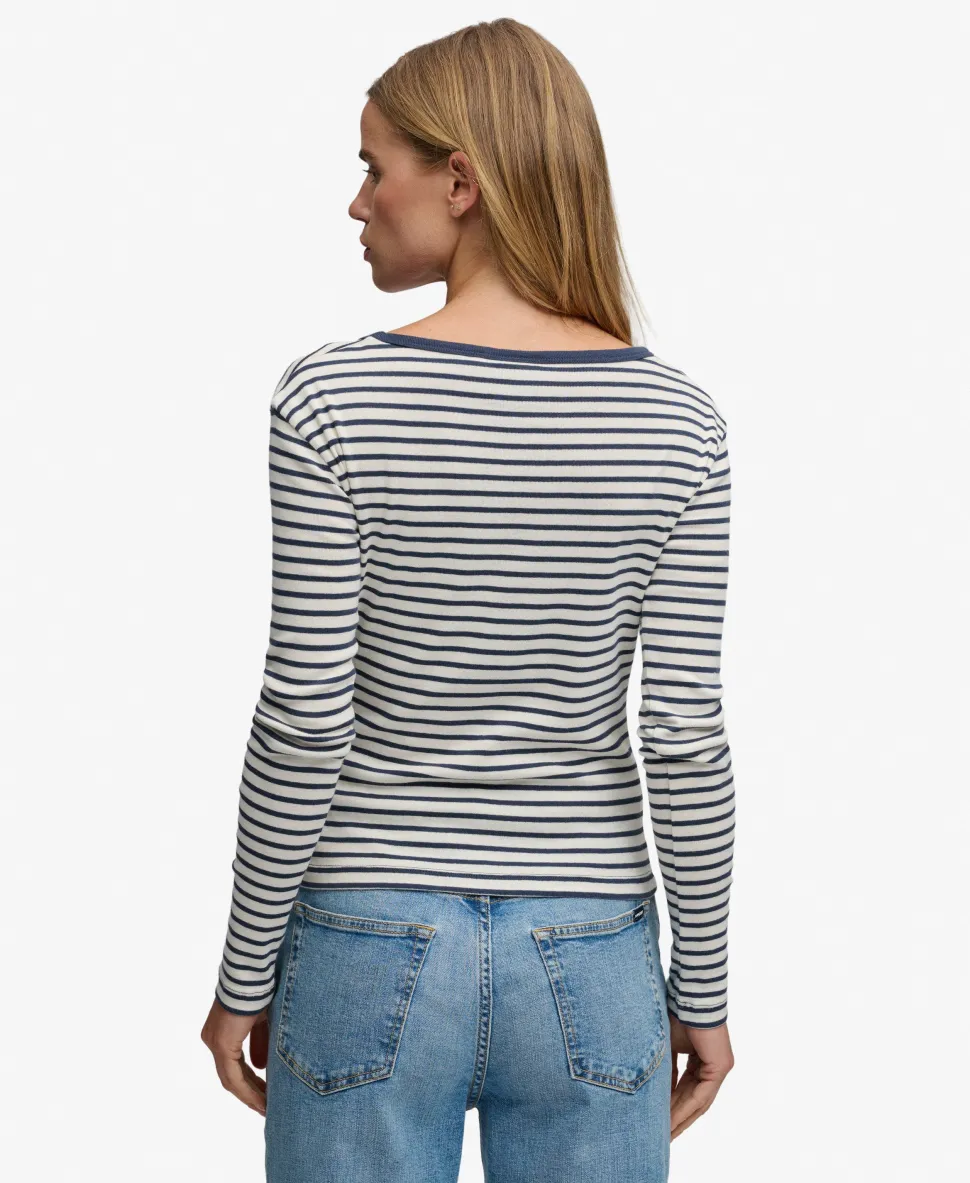 Athletic Essentials Striped Long Sleeve Top