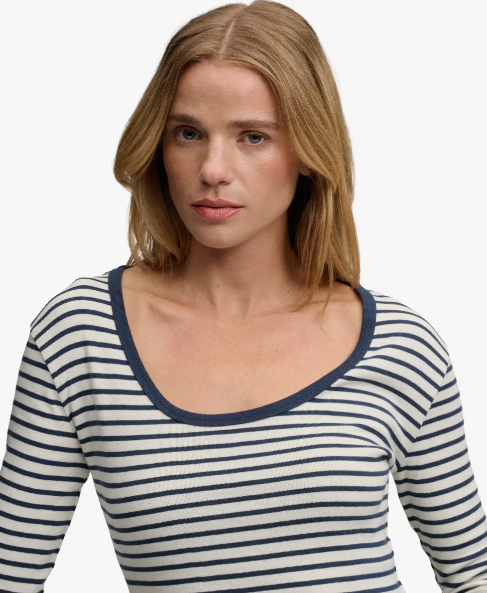 Athletic Essentials Striped Long Sleeve Top