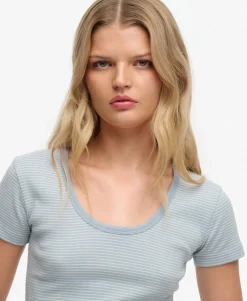 Athletic Essentials Striped Short Sleeve Top