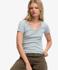 Athletic Essentials Striped Short Sleeve Top