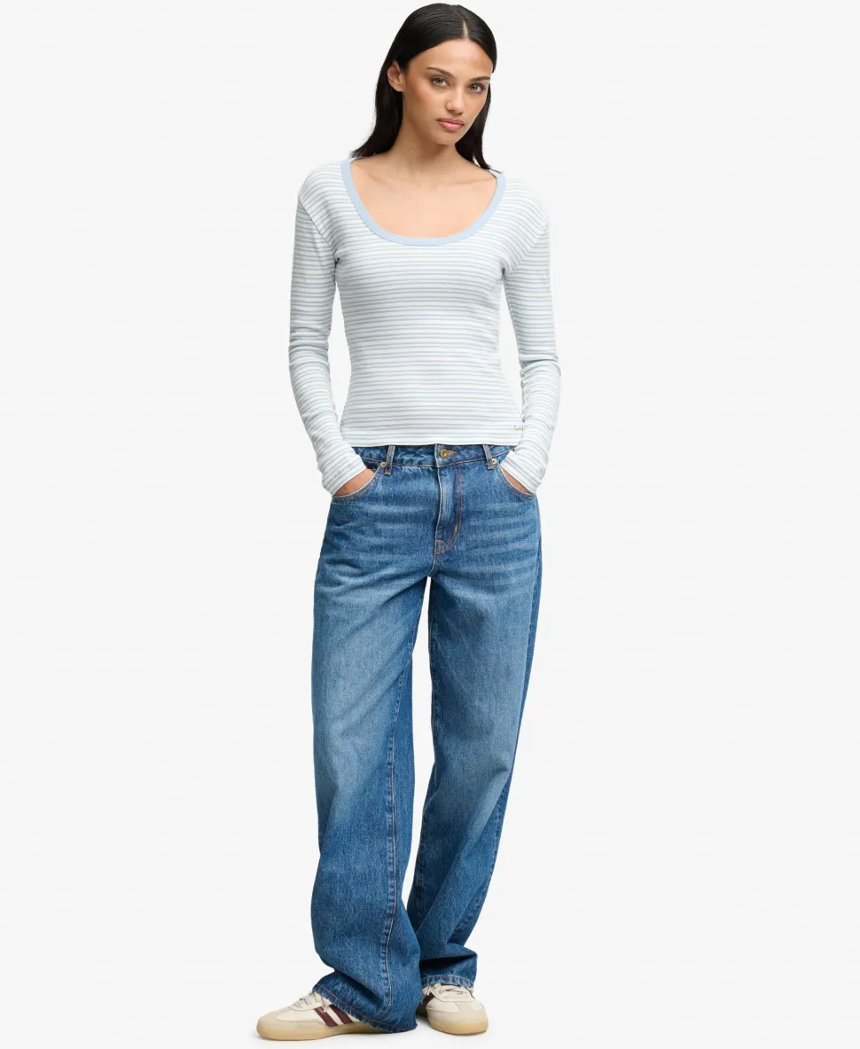 Athletic Essentials Striped Long Sleeve Top