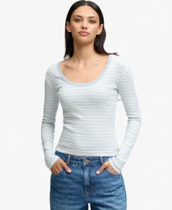Athletic Essentials Striped Long Sleeve Top
