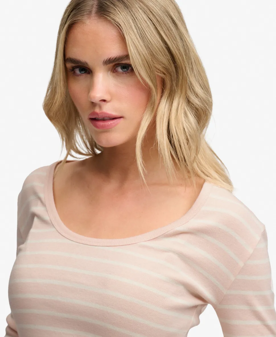Athletic Essentials Striped Long Sleeve Top