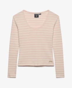 Athletic Essentials Striped Long Sleeve Top