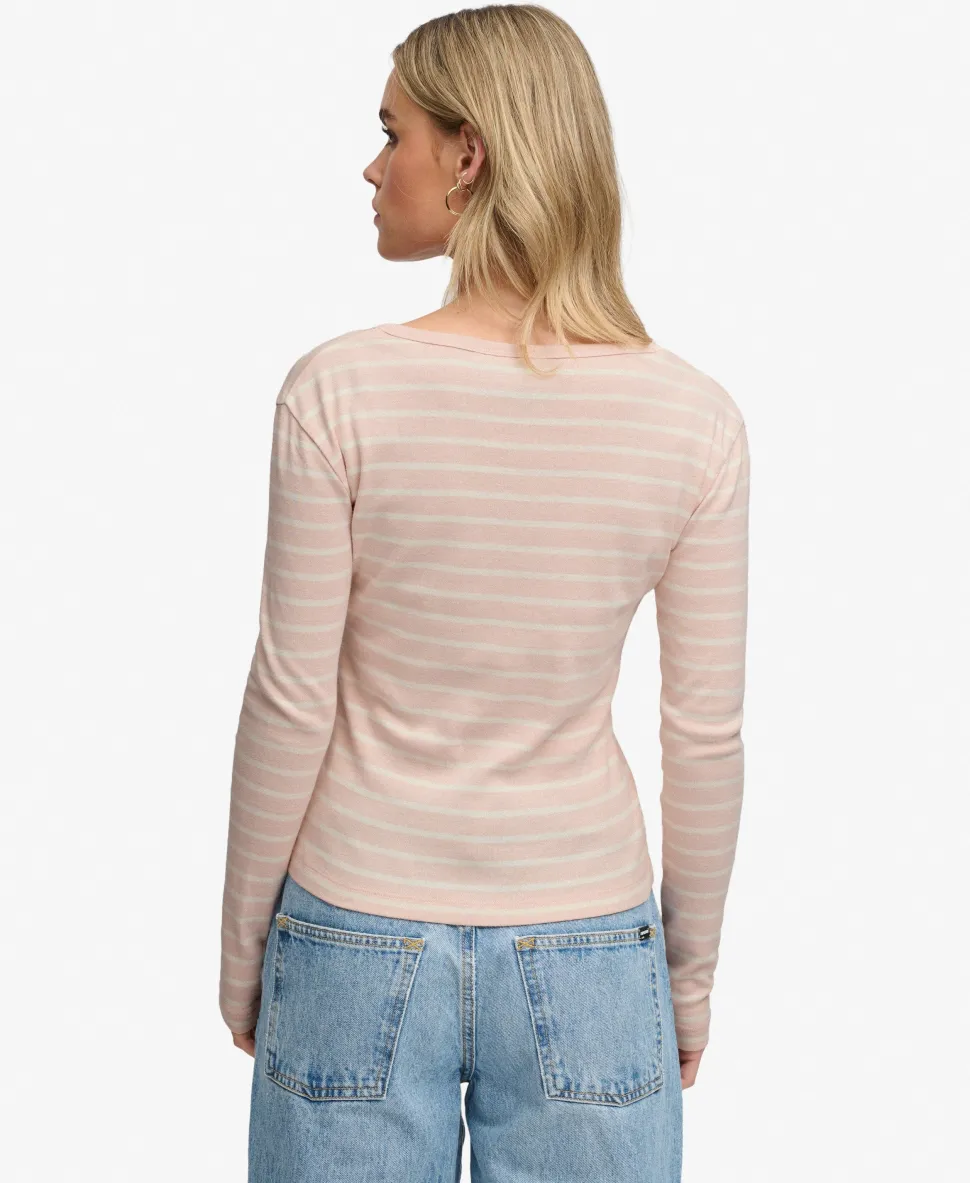 Athletic Essentials Striped Long Sleeve Top