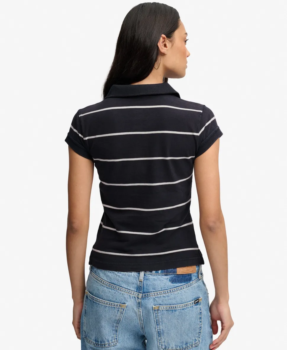 Athletic Essentials Stripe Jersey Polo Shirt