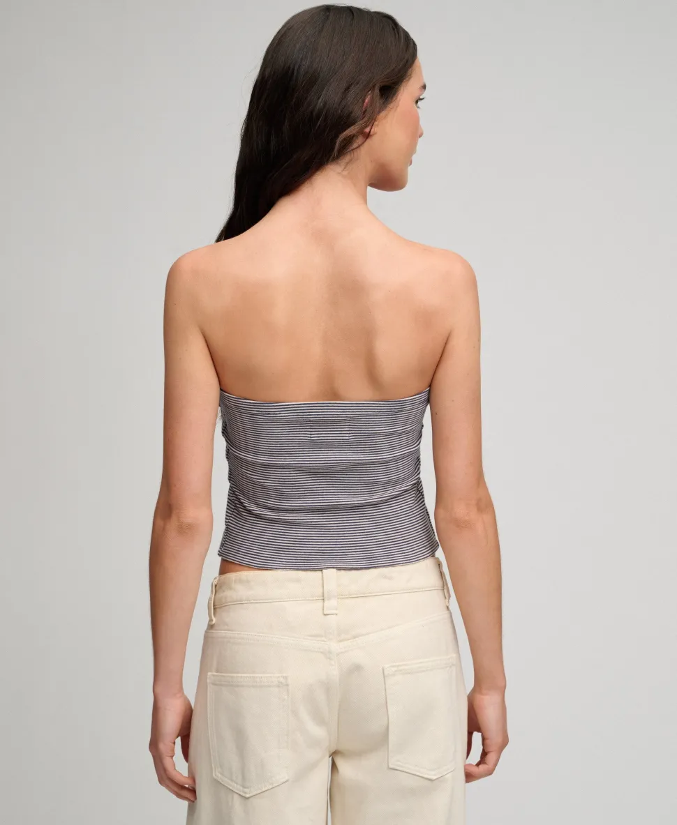 Athletic Essentials Stripe Jersey Bandeau Top
