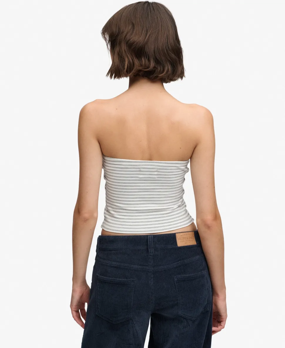 Athletic Essentials Stripe Jersey Bandeau Top