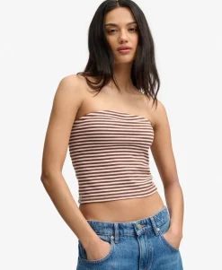 Athletic Essentials Stripe Jersey Bandeau Top
