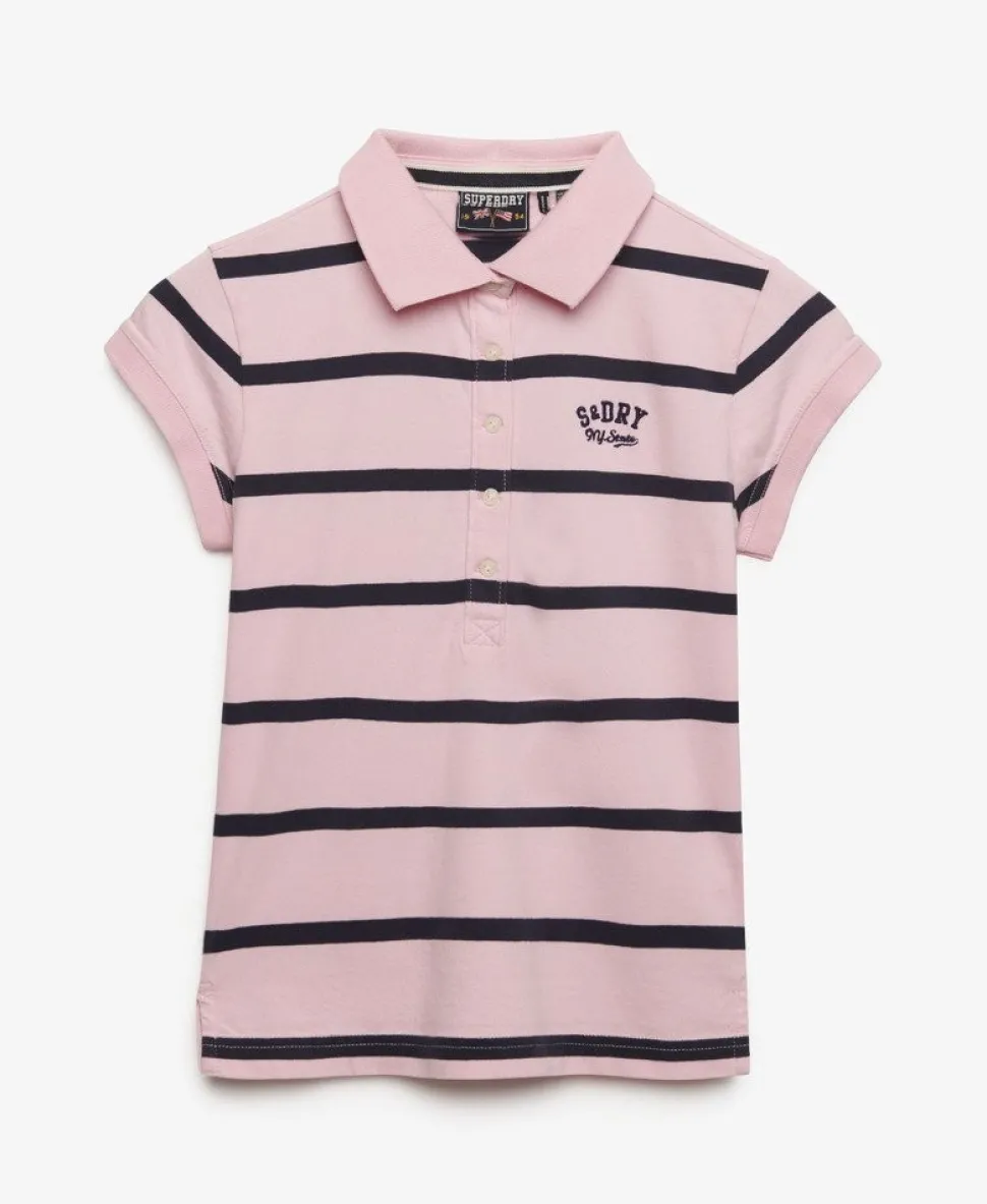 Athletic Essentials Stripe Jersey Polo Shirt