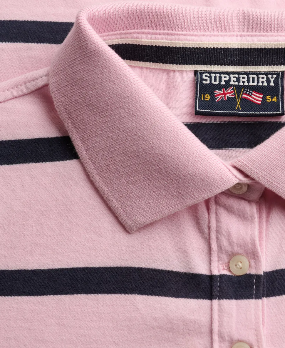 Athletic Essentials Stripe Jersey Polo Shirt
