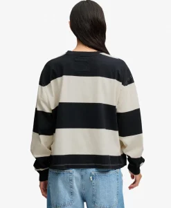 Athletic Essentials Stripe Slouchy Sweatshirt