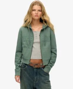 Athletic Essentials Tonal Cropped Zip Hoodie