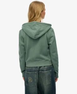 Athletic Essentials Tonal Cropped Zip Hoodie
