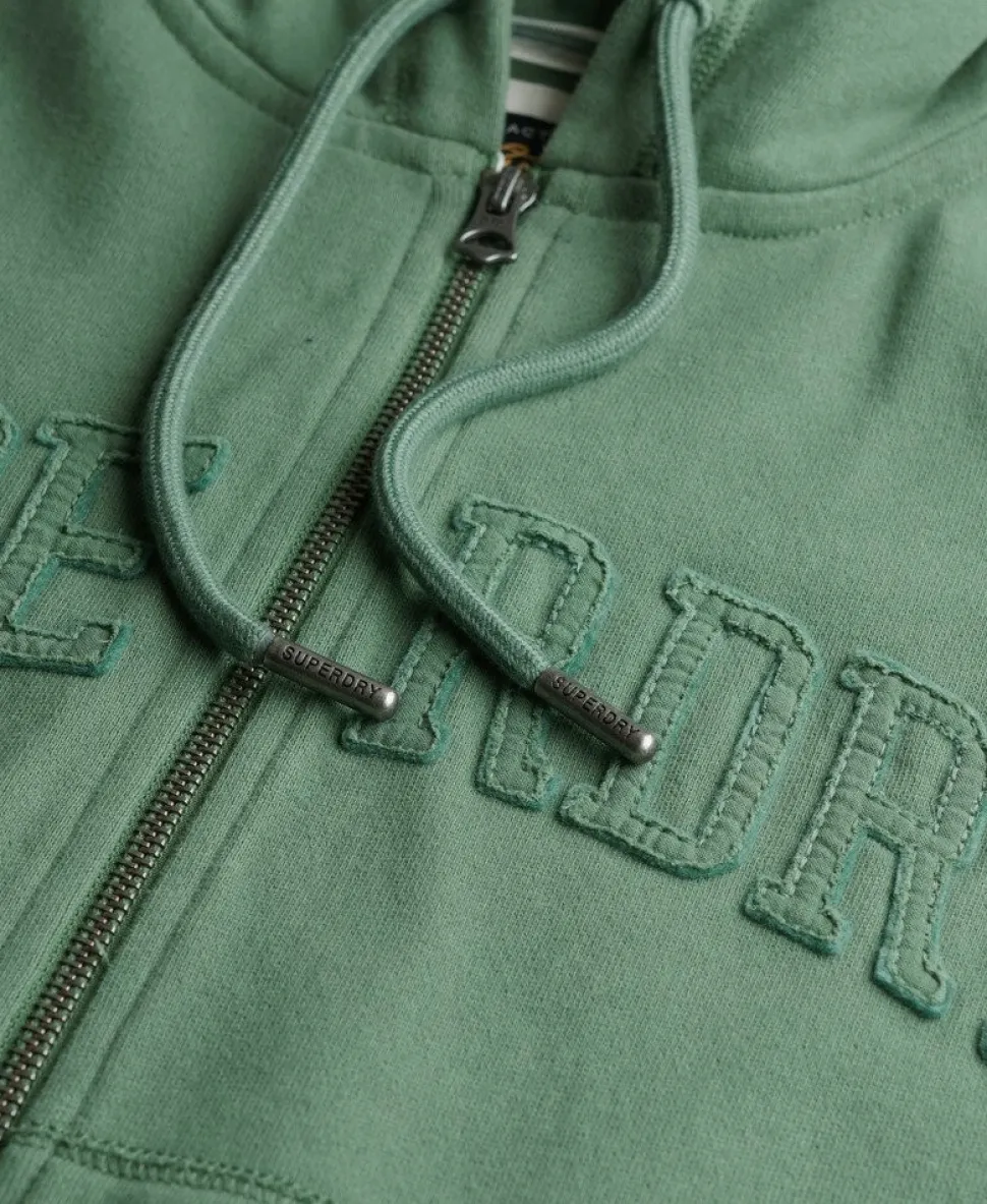 Athletic Essentials Tonal Cropped Zip Hoodie