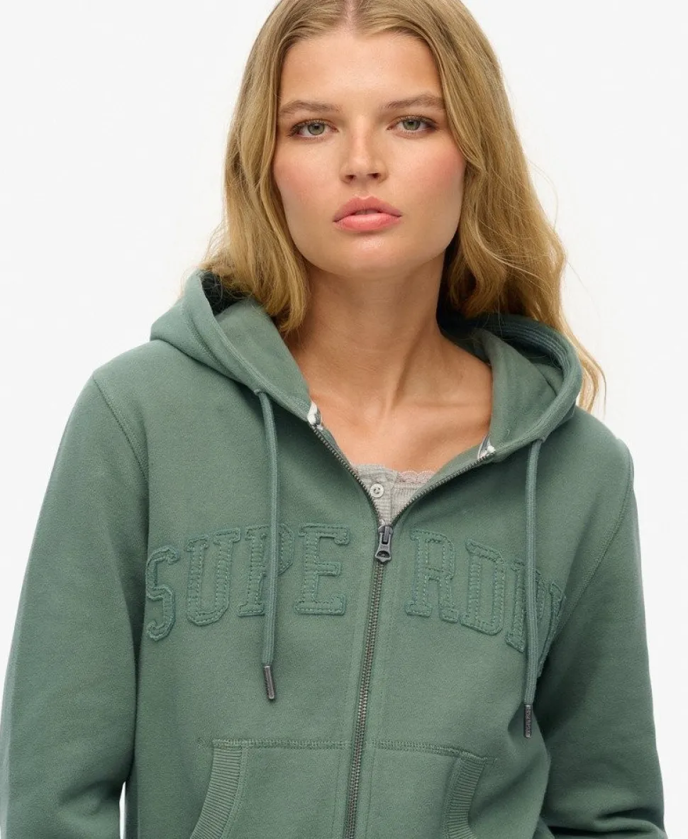 Athletic Essentials Tonal Cropped Zip Hoodie