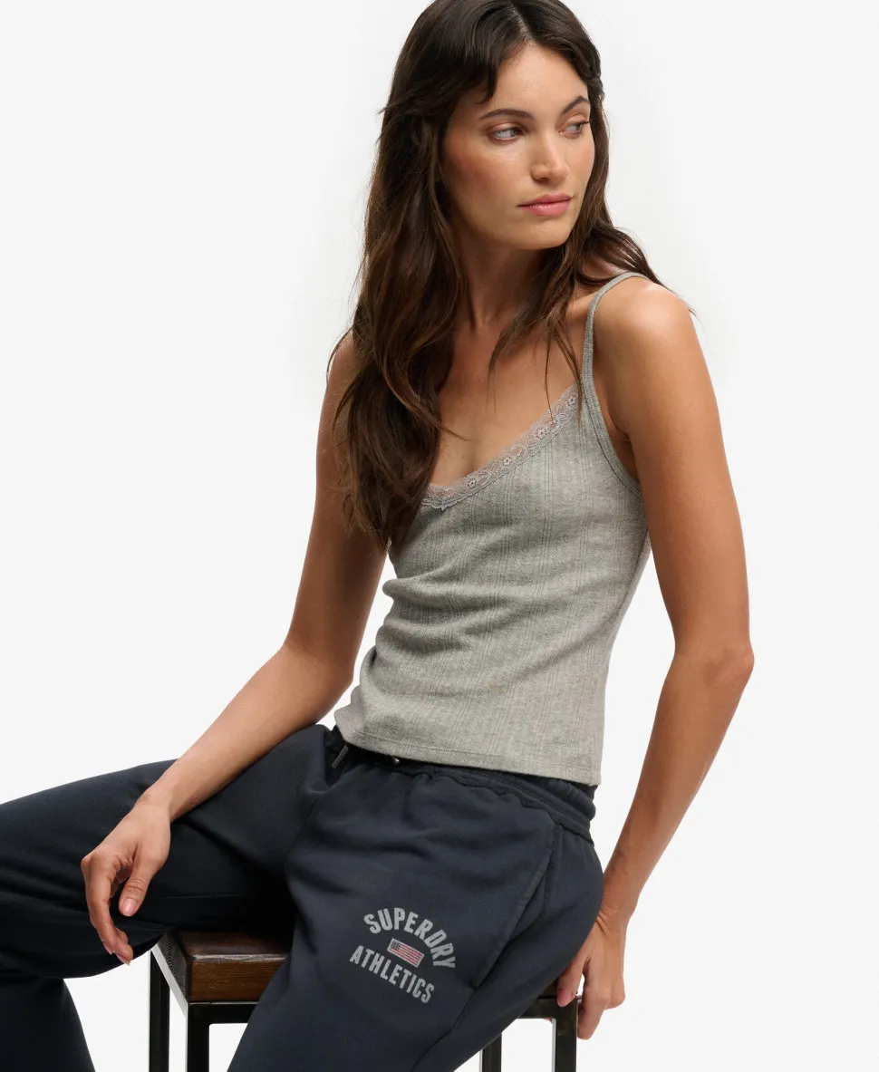 Athletic Essentials V Neck Pointelle Cami Top