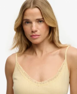 Athletic Essentials V Neck Pointelle Cami Top