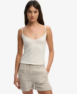 Athletic Essentials V Neck Pointelle Cami Top