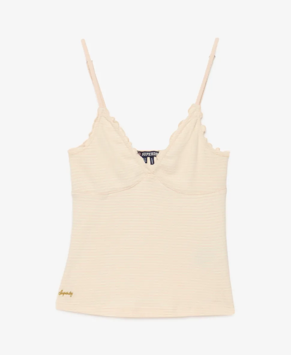 Athletic Essentials V-Neck Waffle Cami Top