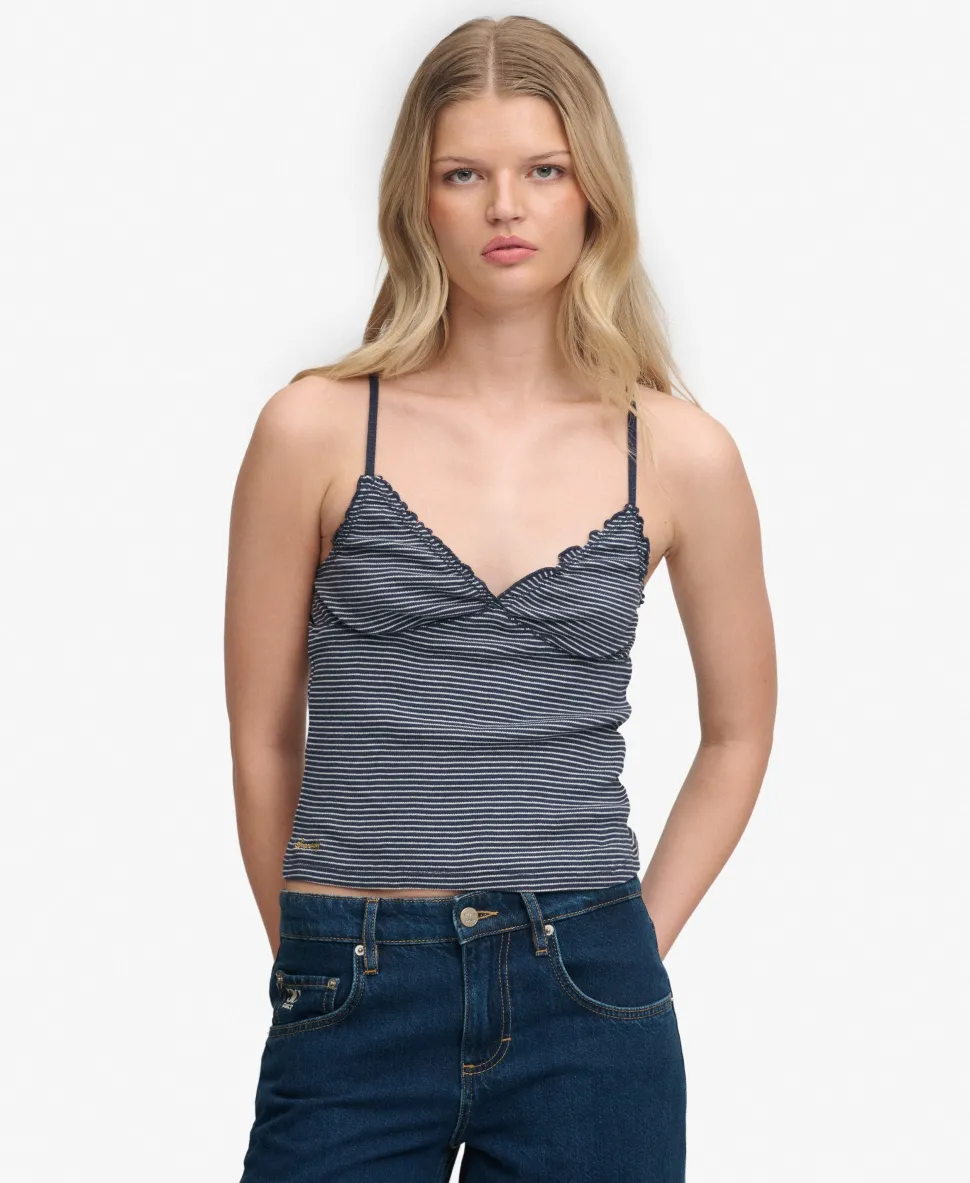 Athletic Essentials V-Neck Waffle Cami Top