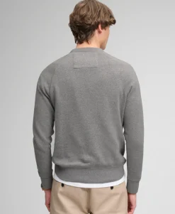 Athletic Felt Applique Crew Neck Sweatshirt