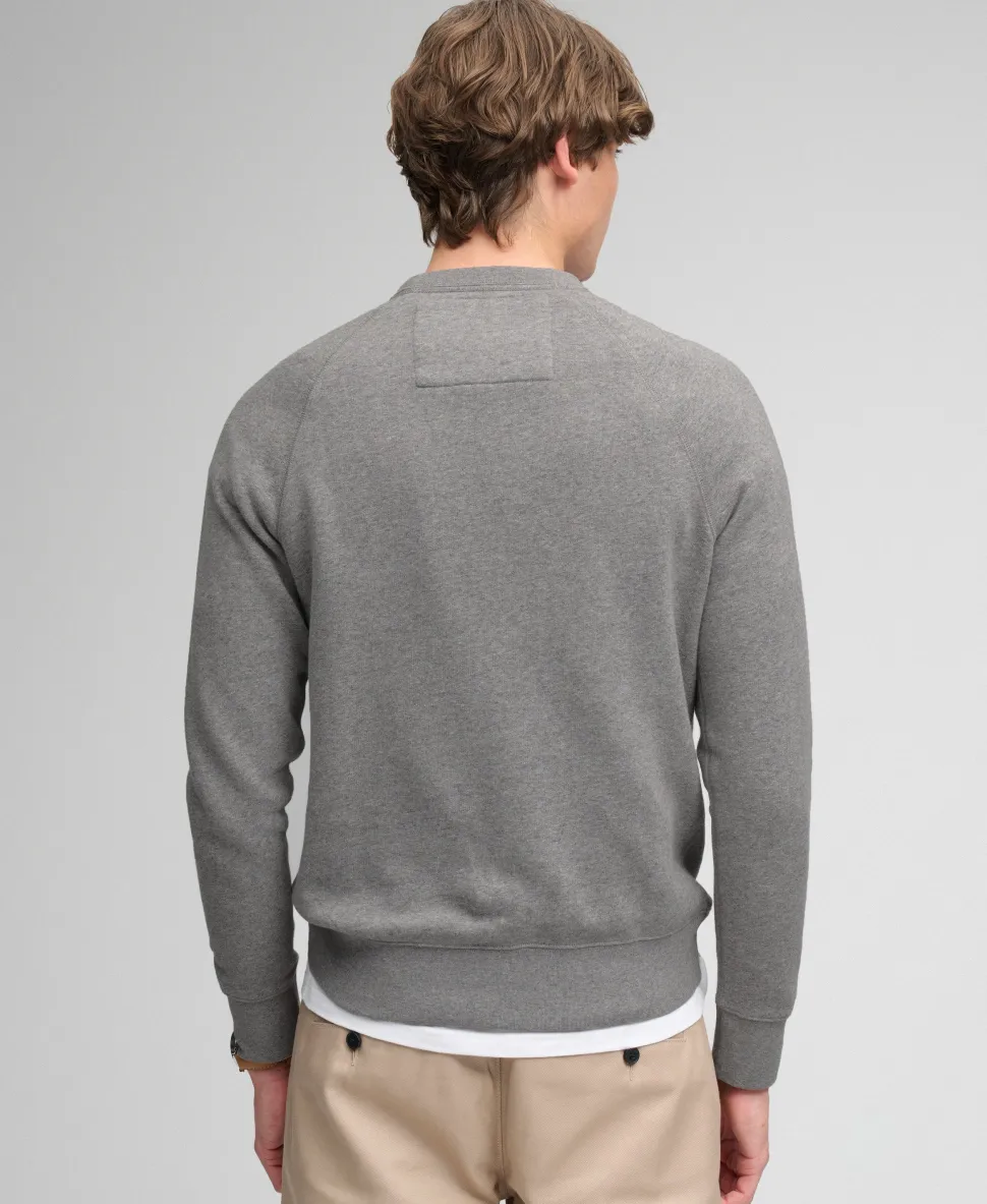 Athletic Felt Applique Crew Neck Sweatshirt