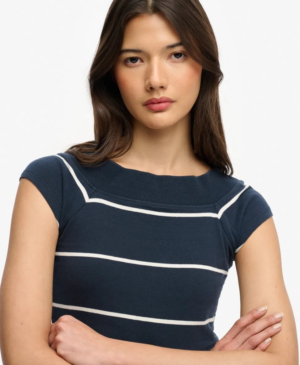 Athletic Off Shoulder Pattern Top