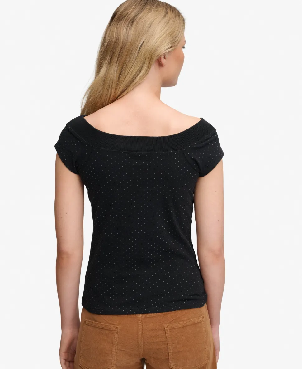 Athletic Off Shoulder Pattern Top