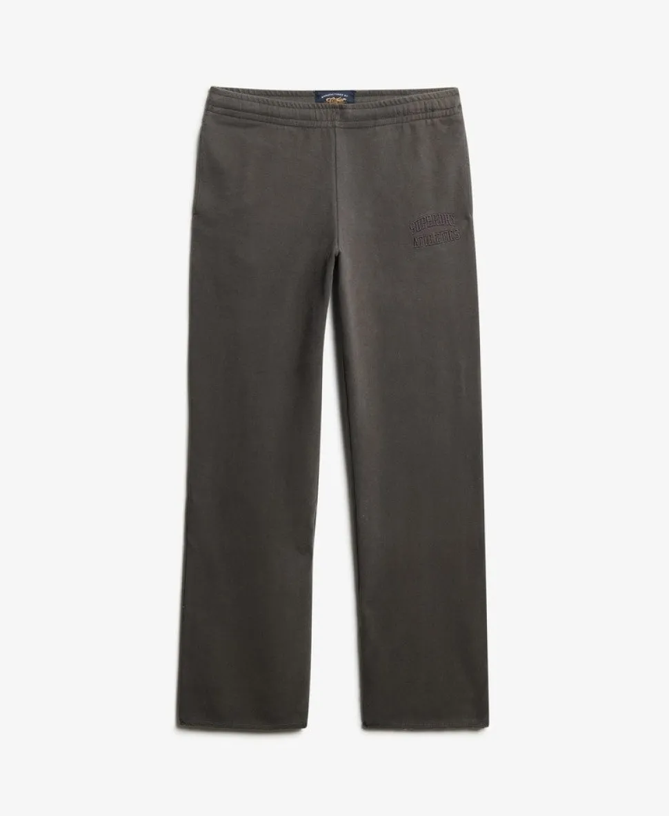 Athletic Tonal Embroidered Wide Leg Joggers