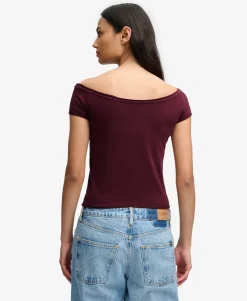 Bardot Short Sleeve Off Shoulder Top
