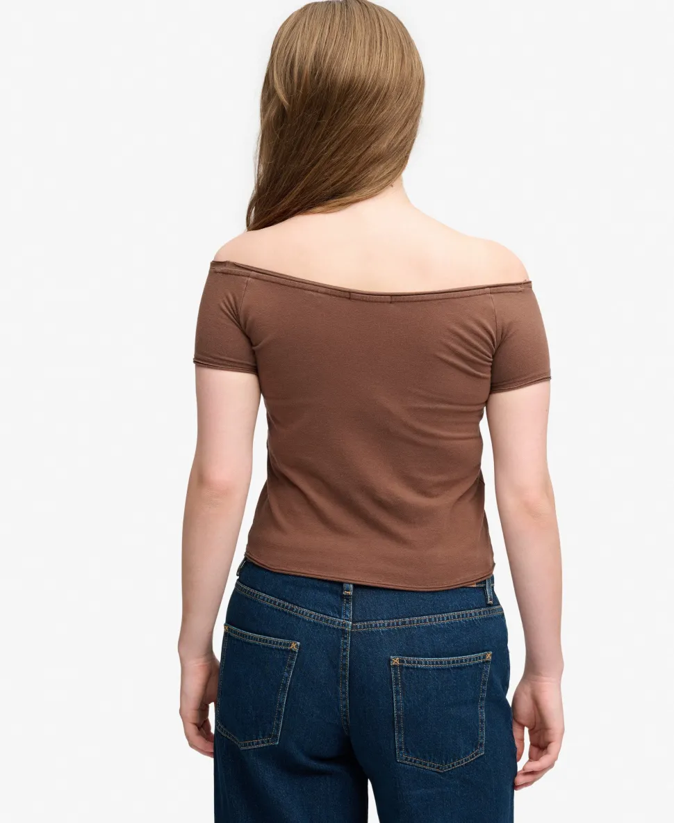 Bardot Short Sleeve Off Shoulder Top