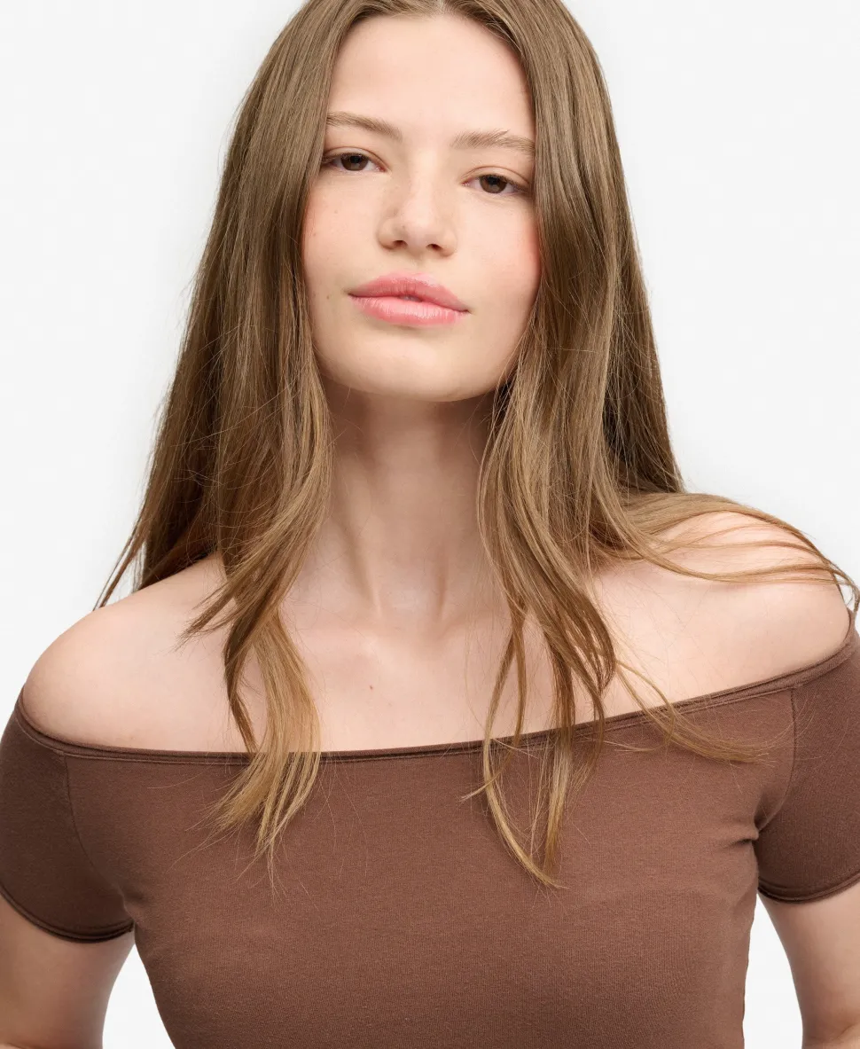 Bardot Short Sleeve Off Shoulder Top