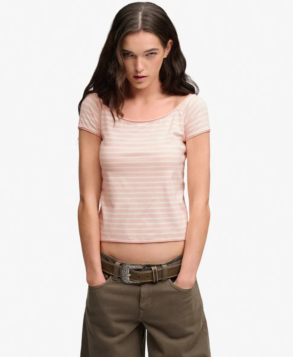 Bardot Short Sleeve Off Shoulder Top