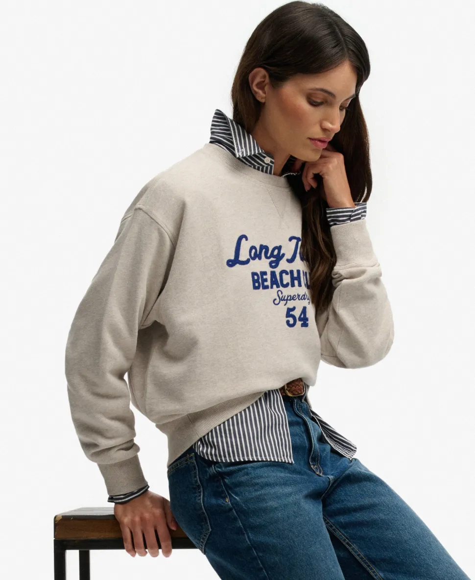 Beach Club Loose Crew Sweatshirt