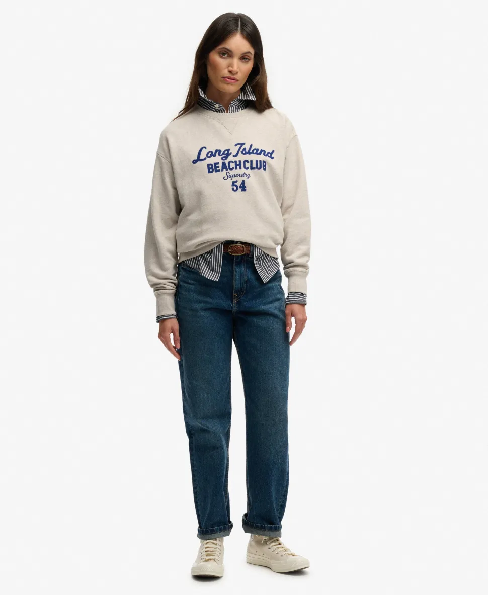 Beach Club Loose Crew Sweatshirt