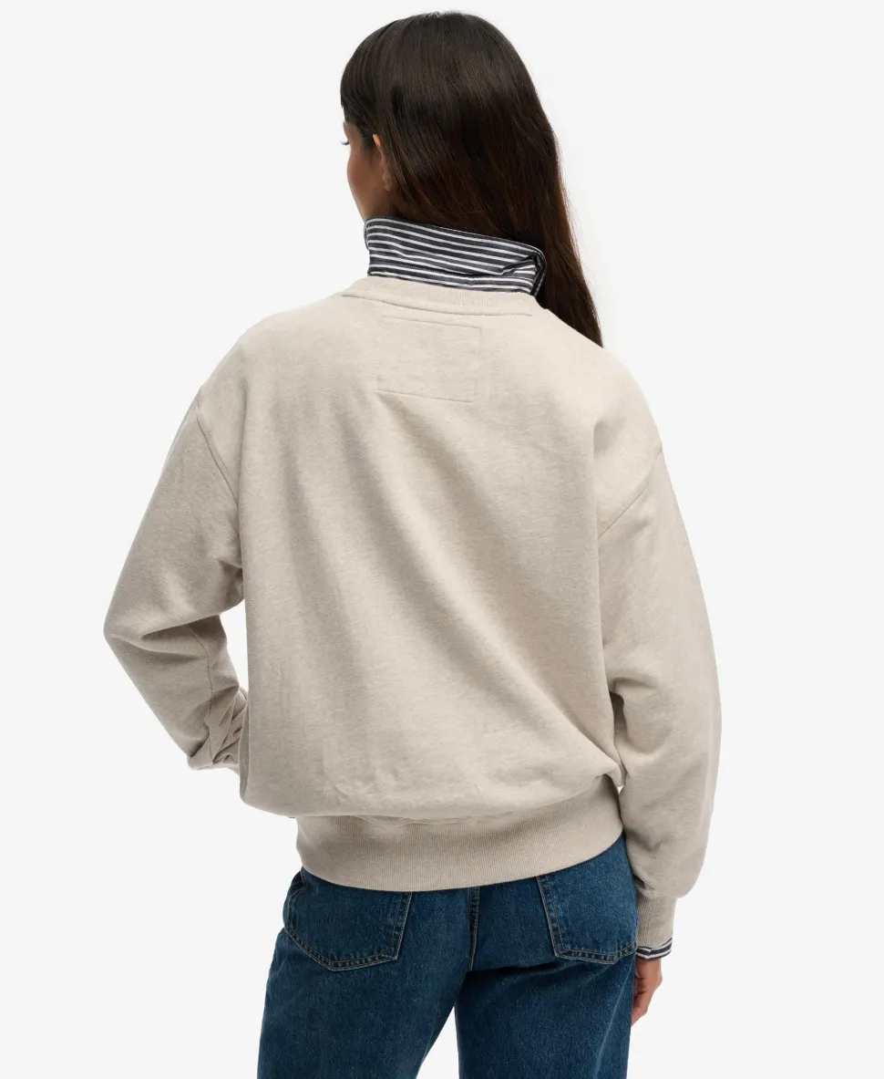 Beach Club Loose Crew Sweatshirt