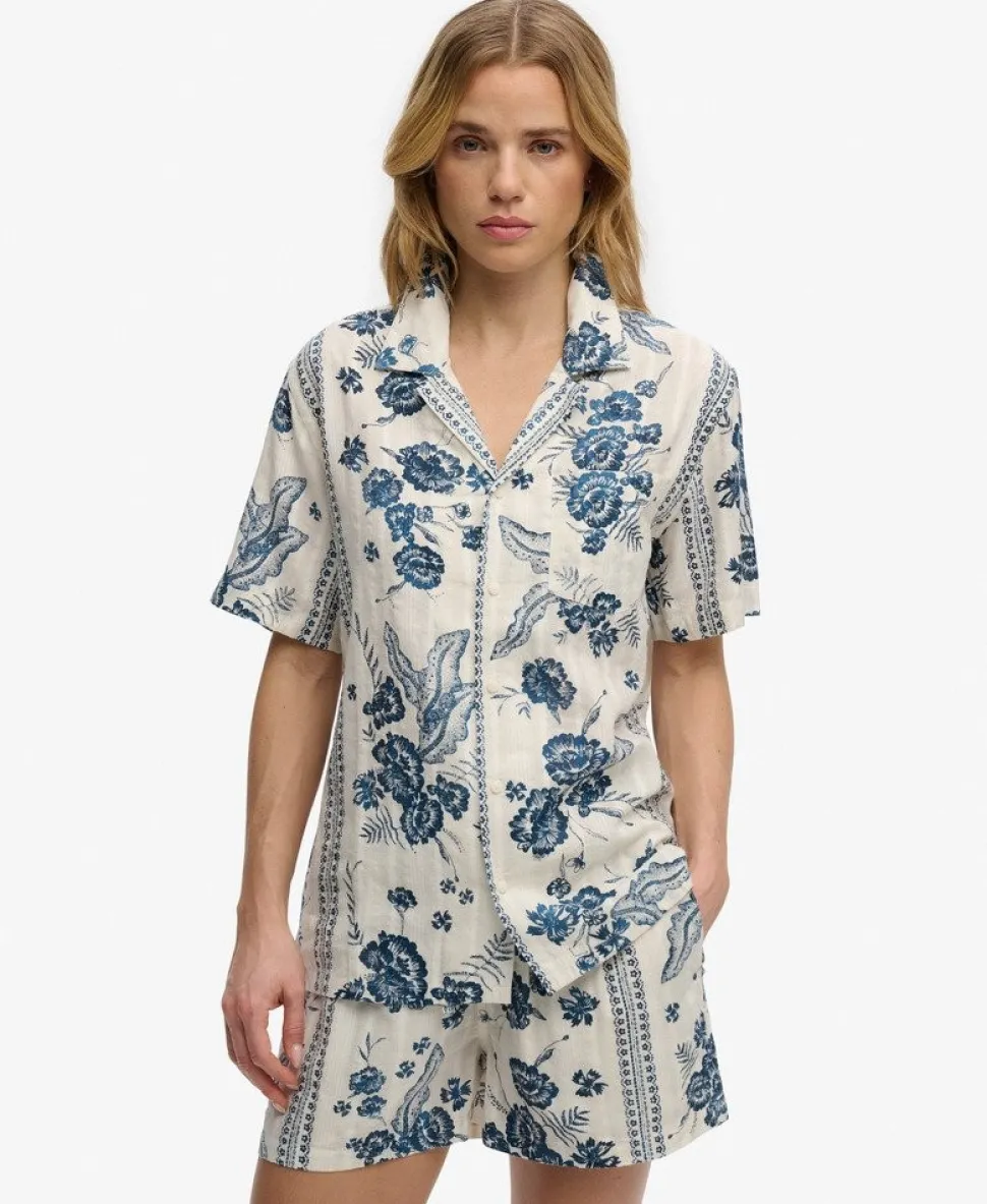 Beach Printed Short Sleeve Shirt