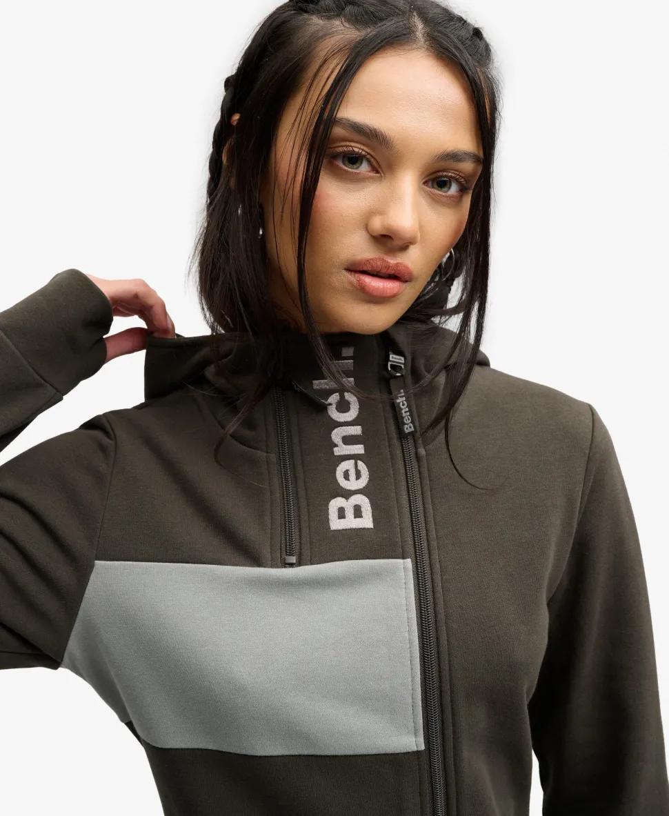 Bench Contrast Double Zip Hoodie