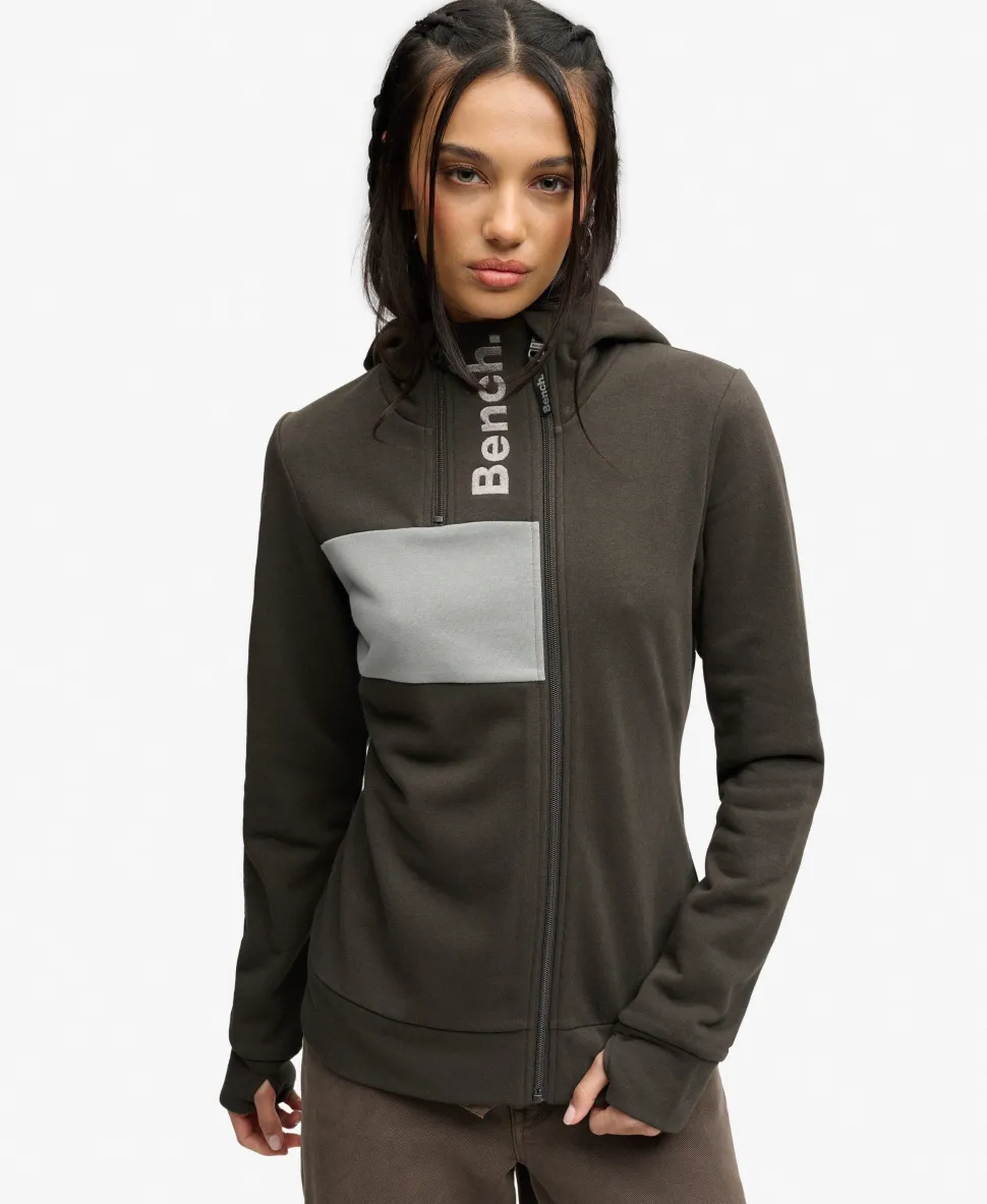 Bench Contrast Double Zip Hoodie