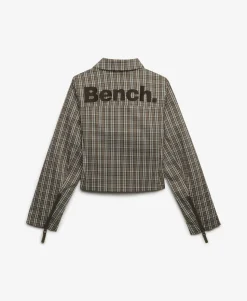 Bench Double Zip Collared Check Jacket
