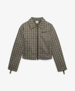 Bench Double Zip Collared Check Jacket