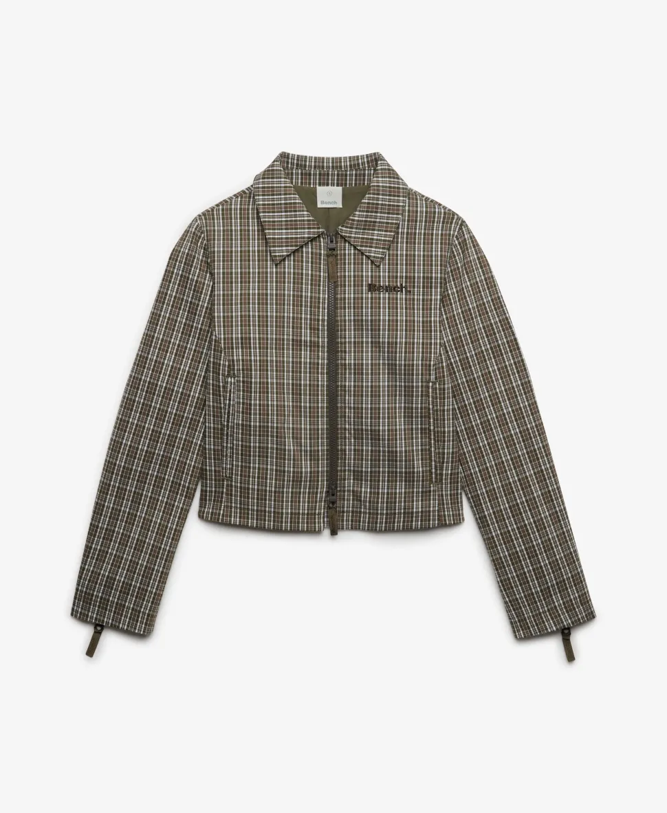 Bench Double Zip Collared Check Jacket