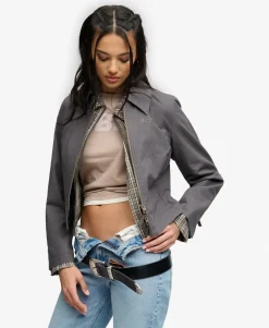 Bench Double Zip Collar Ripstop Jacket
