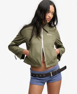 Bench Double Zip Collar Ripstop Jacket
