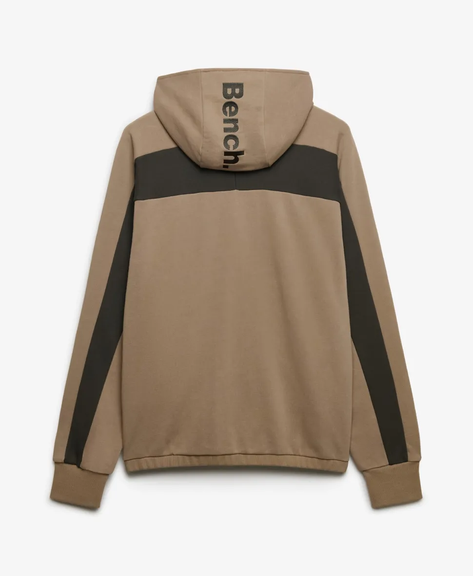 Bench Double Zip Hooded Stripe Sweatshirt