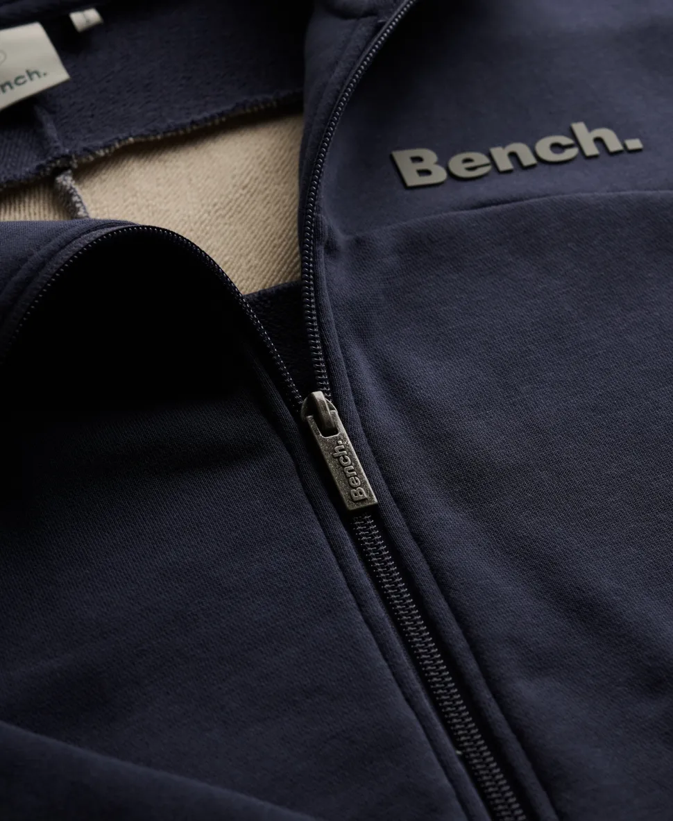 Bench Double Zip Hooded Stripe Sweatshirt