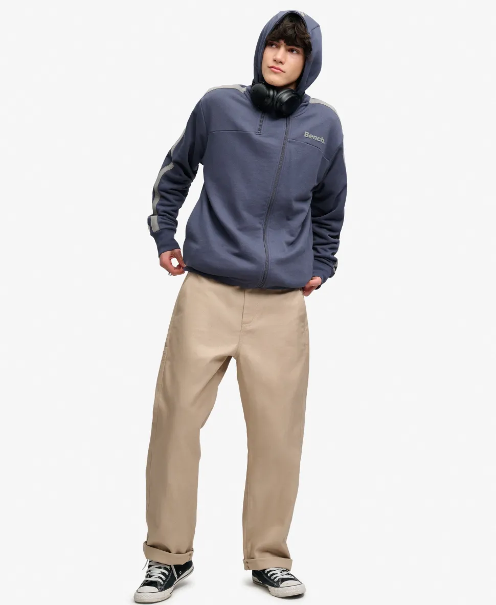 Bench Double Zip Hooded Stripe Sweatshirt