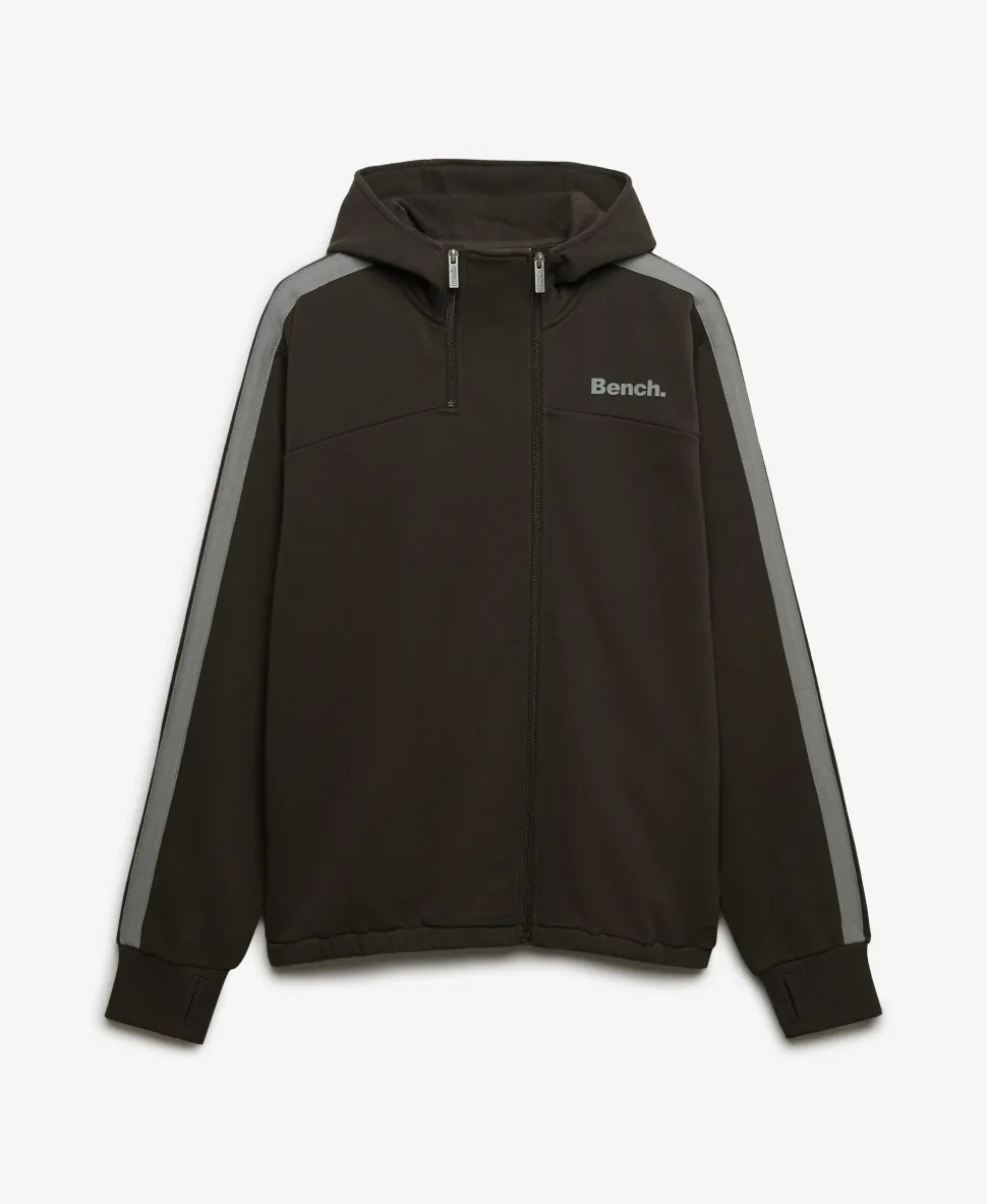 Bench Double Zip Hooded Stripe Sweatshirt