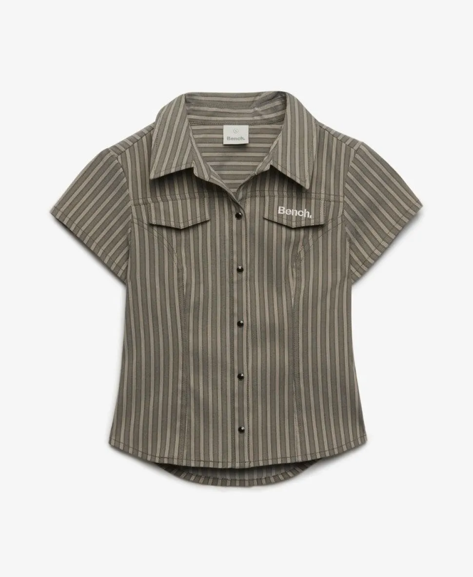 Bench Fitted Stripe Short Sleeve Shirt